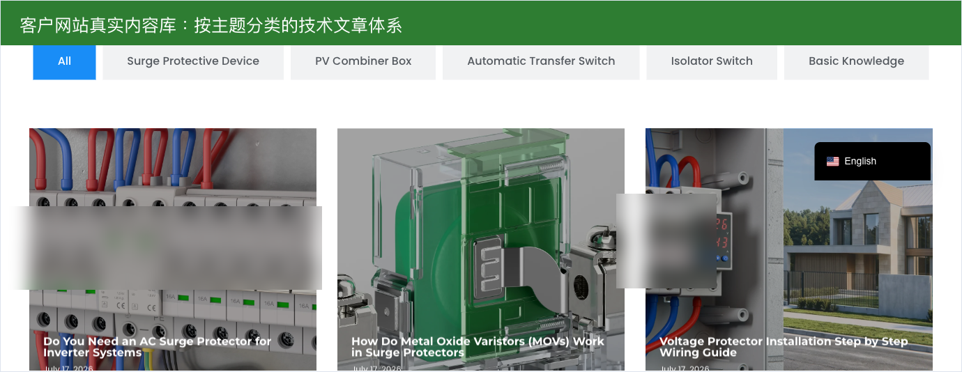 按主题分类的客户网站技术文章库